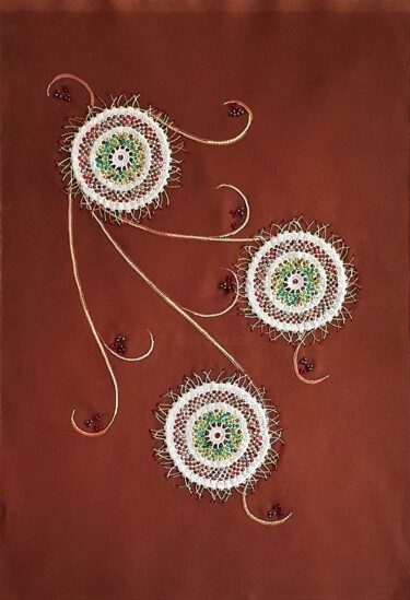 纺织艺术 标题为“Dans la brise d'aut…” 由Marianne Camus, 原创艺术品, 刺绣