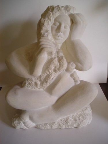 Sculptuur getiteld ""Plénitude"  -  "Fu…" door Marianne Monnoye-Termeer, Origineel Kunstwerk, Steen