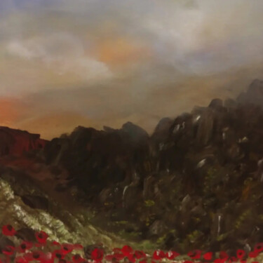 「Field of Poppies」というタイトルの絵画 Maria Of Godによって, オリジナルのアートワーク, アクリル