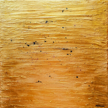 Painting titled "Gold sand" by Maria Sabrina Viviani, Original Artwork, Acrylic Mounted on Wood Stretcher frame