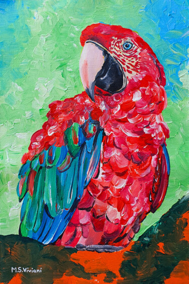 "Parrot Tenerife" başlıklı Tablo Maria Sabrina Viviani tarafından, Orijinal sanat, Akrilik