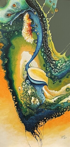 Pintura titulada "Ulcica si apa vie" por Mariana Oros, Obra de arte original, Acrílico Montado en Bastidor de camilla de mad…