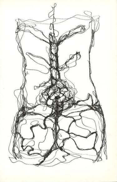 Zeichnungen mit dem Titel "Mirrorscope 10" von Maribelle Saad, Original-Kunstwerk, Kugelschreiber