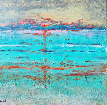 Schilderij getiteld "Île du Levant, sole…" door Marie-Agnès Dubois Lambert, Origineel Kunstwerk, Acryl Gemonteerd op Frame v…