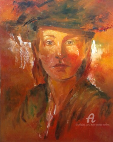 Peinture intitulée "Anna" par Marie Andrée Hembert, Œuvre d'art originale, Huile Monté sur Châssis en bois