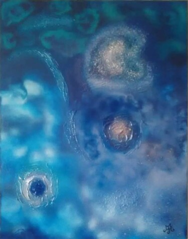 Peinture intitulée "L'univers" par Marie-Anne Sourdril, Œuvre d'art originale, Bombe aérosol