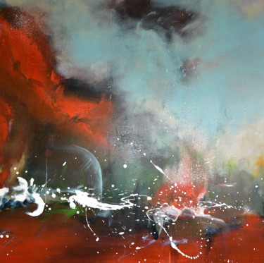 Peinture intitulée "Terre de feu" par Marie Bariseel, Œuvre d'art originale