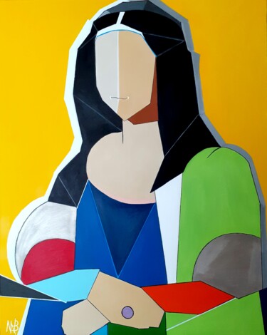 Картина под названием "Secrète" - Marie Bony, Подлинное произведение искусства, Акрил Установлен на Деревянная рама для носи…