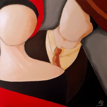 Картина под названием "Ne te retourne pas" - Marie Bony, Подлинное произведение искусства, Акрил Установлен на Деревянная ра…