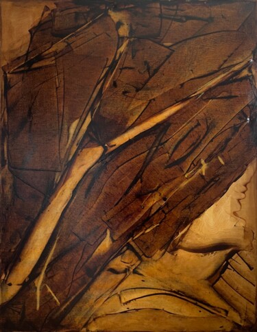 Картина под названием "Sans titre.001" - Marie Borrel, Подлинное произведение искусства, Воск Установлен на Деревянная рама…