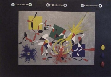 Schilderij getiteld "Danse festive au Ch…" door Marie Cal, Origineel Kunstwerk, Acryl