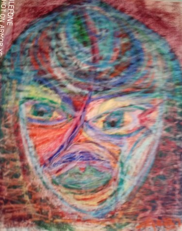 Painting titled "COLERE 2023" by Marie Christine Bessette, Original Artwork, Pastel