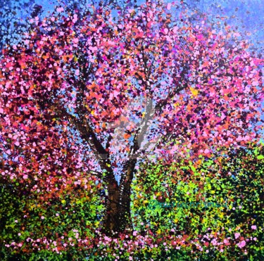 Pintura titulada "Spring" por Marie-Christine Maudet, Obra de arte original, Acrílico Montado en Bastidor de camilla de made…