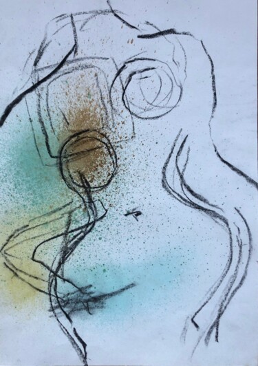 Drawing titled "Feminine Energy" by Marie-Claire Bagnato, Original Artwork, Pigments