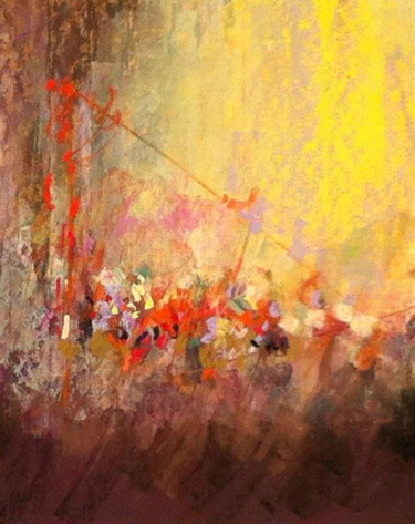 Peinture intitulée "15-06-14  pastel" par Marie-Claude Baldi, Œuvre d'art originale, Pastel Monté sur Aluminium