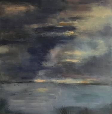 Painting titled "Ciel d'orage" by Marie Claude Lambert, Original Artwork, Acrylic