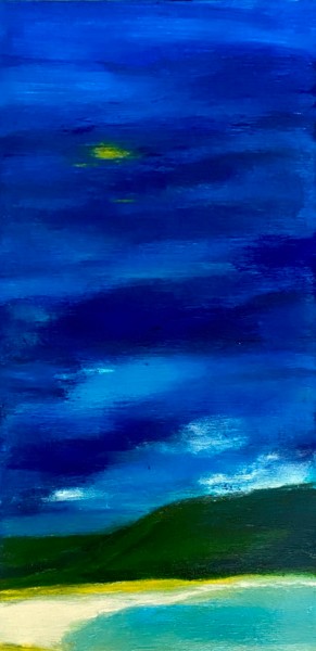 Peinture intitulée "Voir tout en bleu" par Marie Claude Lambert, Œuvre d'art originale, Acrylique