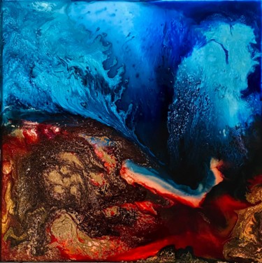 Malerei mit dem Titel "Les couleurs s'affr…" von Marie Claude Lambert, Original-Kunstwerk, Glasmalerei