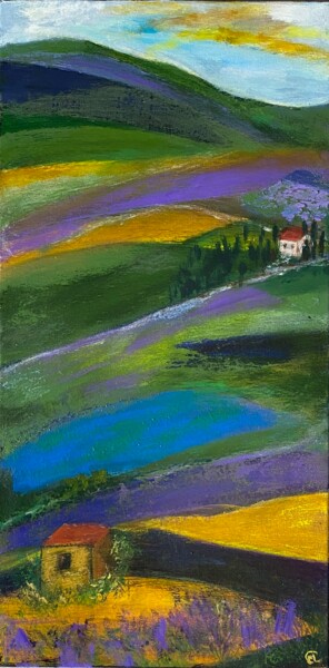 Картина под названием "Couleurs de Provence" - Marie Claude Lambert, Подлинное произведение искусства, Акрил