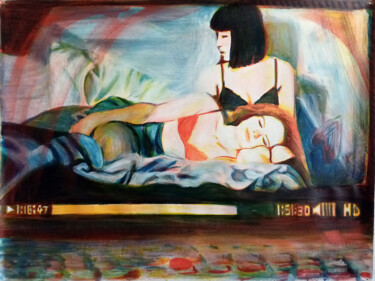 Pittura intitolato "Affection II" da Marie Désert, Opera d'arte originale, pigmenti