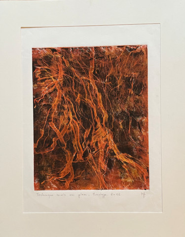 Obrazy i ryciny zatytułowany „racines” autorstwa Marie Feldbusch, Oryginalna praca, Rytownictwo
