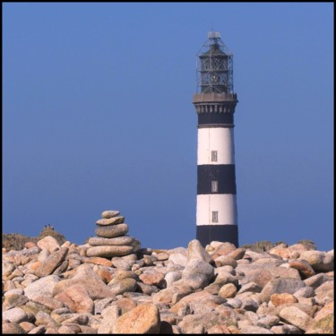 Fotografia intitolato "Petit cairn et gros…" da Marie-France Berthelé, Opera d'arte originale, Fotografia digitale