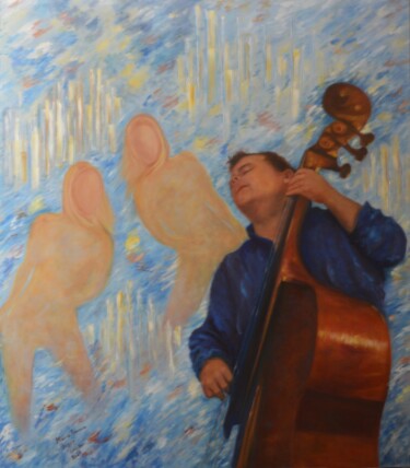 Malerei mit dem Titel "quand la musique da…" von Marie France Bussy (COLIBRI), Original-Kunstwerk, Öl