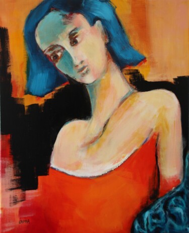 Peinture intitulée "Angèle" par Marie-France Capron (CAPMA), Œuvre d'art originale, Acrylique