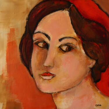 Painting titled "Esméralda" by Marie-France Capron (CAPMA), Original Artwork, Acrylic