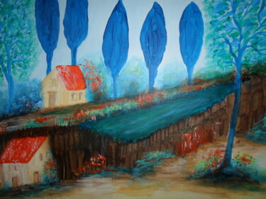 "Le CANAL Bleu" başlıklı Tablo Marie-Françoise Gallone tarafından, Orijinal sanat, Akrilik