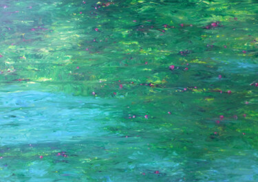 Painting titled "Reflets de la nature" by Marie-Françoise Le Néen, Original Artwork, Acrylic