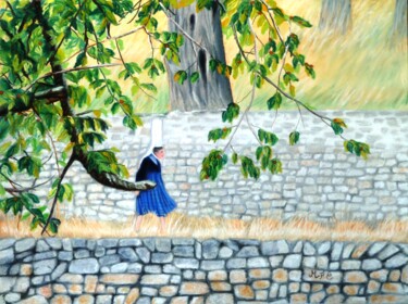 Painting titled "Ballade" by Marie-Françoise Le Néen, Original Artwork, Pastel