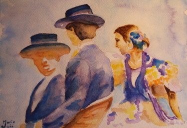 绘画 标题为“Danseurs Espagnols…” 由Marie-José Longuet, 原创艺术品, 水彩