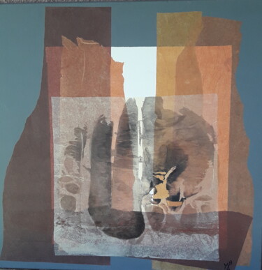 Collages intitolato "Dechirure" da Margie Valbert, Opera d'arte originale, Monotipo