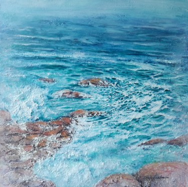 Pittura intitolato "reminiscence-oceanc…" da Marie Landreau, Opera d'arte originale