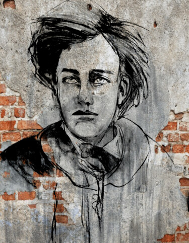 Arte digital titulada "Rimbaud" por Marie Pascale Martins, Obra de arte original, Trabajo Digital 2D