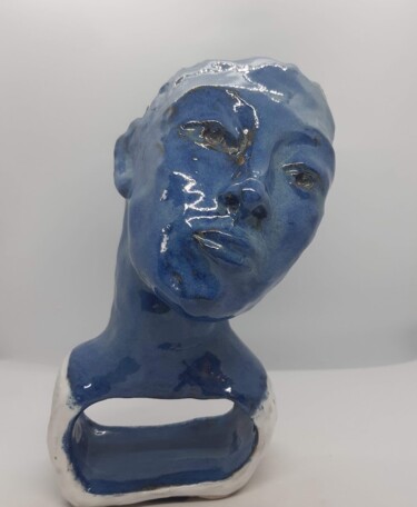 Скульптура под названием "la rêveuse" - Marie Pascale Martins, Подлинное произведение искусства, Керамика
