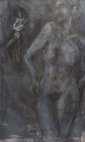 Картина под названием "nus-femme.nuit" - Marie Pascale Martins, Подлинное произведение искусства, Акрил