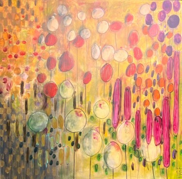 Pintura titulada "Fleurs des champs" por Marie-Pierre Noel, Obra de arte original, Acrílico Montado en Bastidor de camilla d…