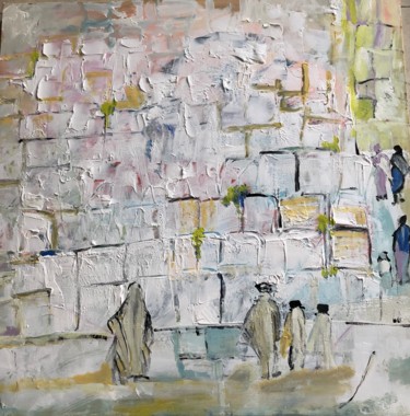 Painting titled "Kotel" by Marie Rouach, Original Artwork, Acrylic