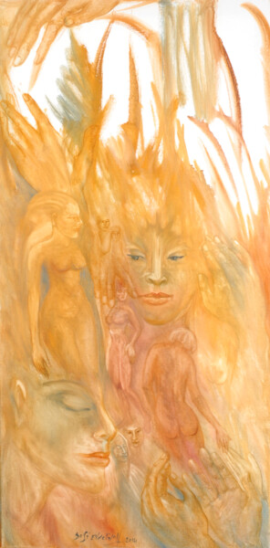 Malerei mit dem Titel "Quand le regard s'o…" von Marie-Sophie Ewreïnoff (Sofi Ewreïnoff), Original-Kunstwerk, Öl