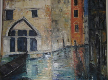 Painting titled "Le Palais abandonné" by Marie Therese Vion, Original Artwork, Oil
