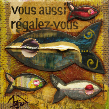 绘画 标题为“La Criée N°343” 由Marie Bazin, 原创艺术品, 丙烯 安装在木质担架架上