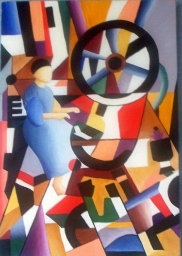 Картина под названием "hommage à Fernand L…" - Marie Berthon, Подлинное произведение искусства