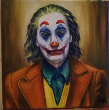 Peinture intitulée "Le Joker" par Marie-Claire Marin, Œuvre d'art originale, Huile Monté sur Châssis en bois