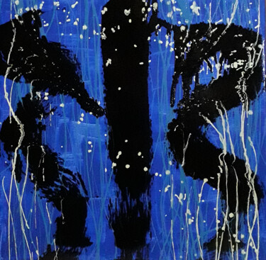 Peinture intitulée "Bleu n°4" par Marie Edmée Séguin, Œuvre d'art originale, Acrylique Monté sur Châssis en bois