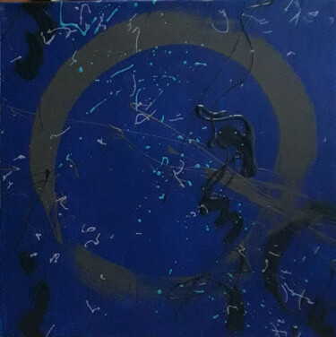Peinture intitulée "Bleu n°5" par Marie Edmée Séguin, Œuvre d'art originale, Acrylique Monté sur Châssis en bois