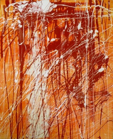 Peinture intitulée "La porte rouge" par Marie Edmée Séguin, Œuvre d'art originale