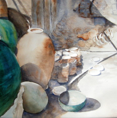 Peinture intitulée "#artistsupportpledg…" par Marie-Françoise Vigreux, Œuvre d'art originale, Aquarelle Monté sur Carton