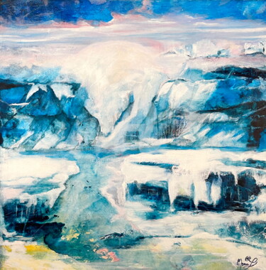 Malerei mit dem Titel "Reine des Glaces 60…" von Marie Laplace, Original-Kunstwerk, Acryl Auf Keilrahmen aus Holz montiert